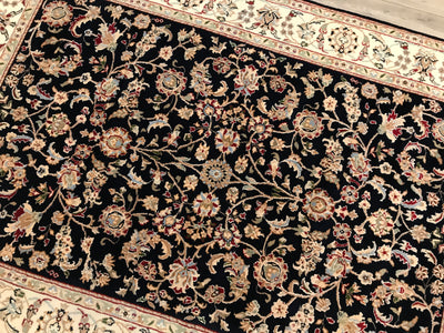 India Nain Hand Knotted Wool & silk 5x7