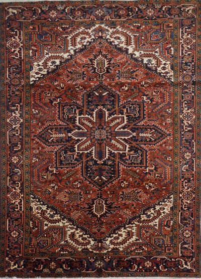 Persian Heriz Hand Knotted Wool 8x10