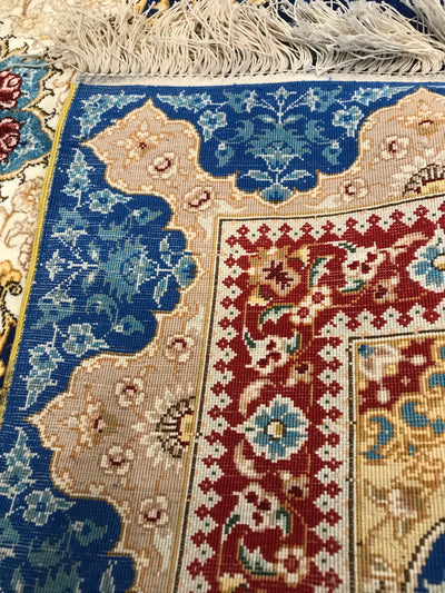 Chinese Tabriz Hand Knotted Silk 3x5