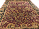 India Jaipur Hand Knotted Wool 9x12