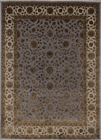 India Elegance Hand Knotted Wool & Silk 8x10