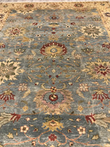 India Agra Hand Knotted Wool 9x12