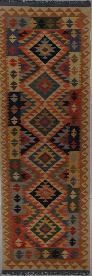 Afghanistan Killim Hand Woven Wool 3x10