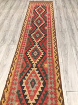 Afghanistan Killim Hand Woven Wool  3x10