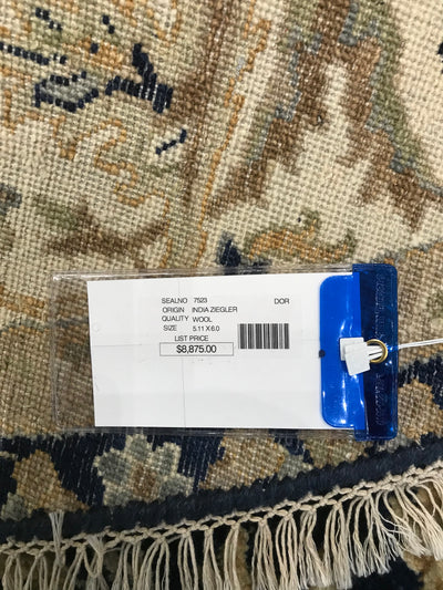 India Ziegler Hand Knotted Wool 6x6