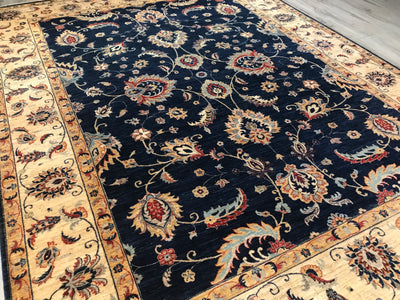 India Ziegler Hand Knotted Wool 9x12