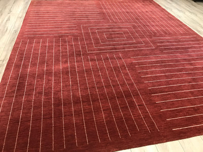 India Modern Hand Loom Wool 9x12