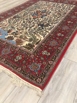 Persian Esfahan Hand Hand knotted Wool & silk  5x7