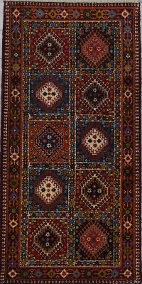 Persian Shiraz Yalameh Hand Knotted wool 3x7