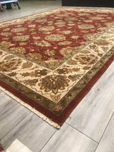 India Chobi Hand Knotted Wool 9x12