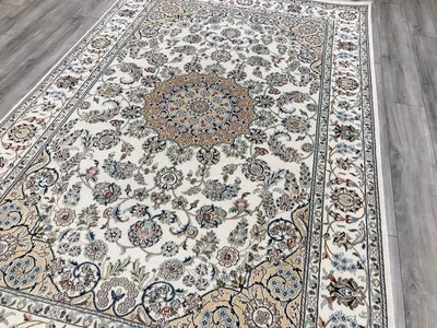 India Nain Hand Knotted Wool & Silk 6x9