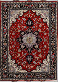 Persian Tabriz Hand Knotted Wool & Silk 5x7