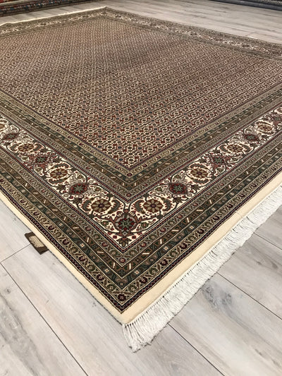 India Tabriz Mahi Hand Knotted Wool & Silk 8x10