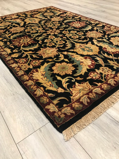 India Jaipur Hand Knotted Wool 4x6