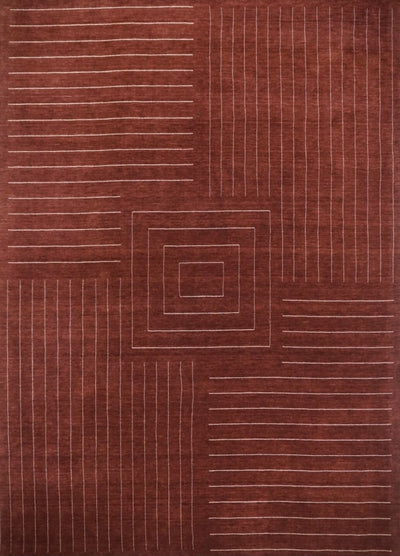 India Modern Hand Loom Wool 9x12