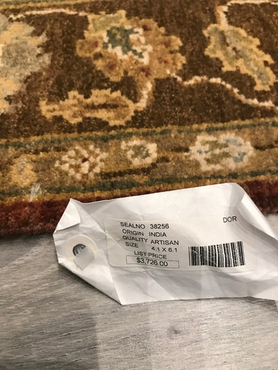 India Artisan Hand Knotted Wool 4x6