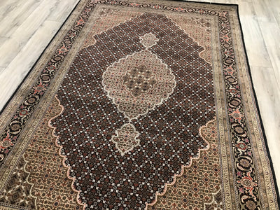 India Tabriz Mahi Hand Knotted Wool & Silk 6x9