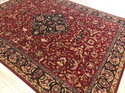 India Fine Sarouq Hand Knotted Wool 9X12