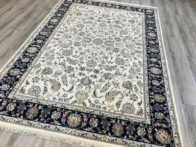 India Nain Hand Knotted Wool & Silk 6x9