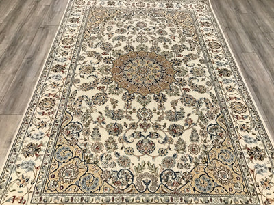 India Nain Hand Knotted Wool & Silk 6x9