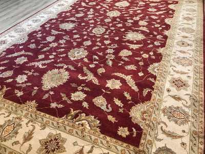 India Ziegler Hand Knotted Wool 10x14