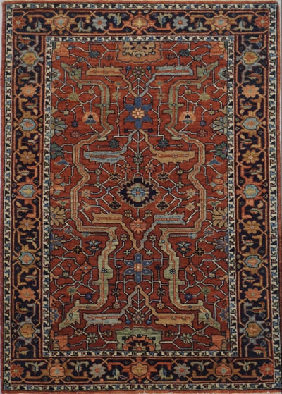 India Heriz Hand Knotted Wool 3x5
