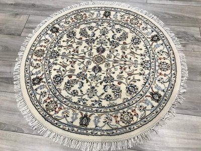 India Nain Hand Knotted Wool & Silk  3x3