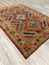 Pakistan Kazak Hand Knotted Wool 4x6