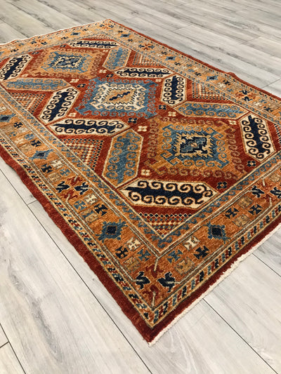 Pakistan Kazak Hand Knotted Wool 4x6