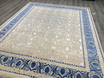 India Transitional Hand Knotted Wool & Silk 8 x 10