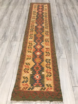 Afghanistan Killim Hand Woven Wool 3x10