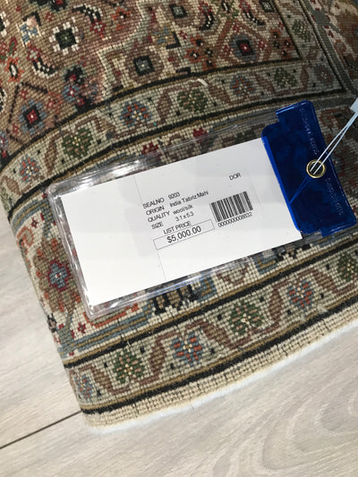 India Tabriz Mahi Hand Knotted Wool & Silk 3x5