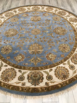 India Jaipur Hand knotted wool & Silk 8x8