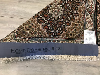 India Tabriz Mahi Hand Knotted Wool & Silk 2x3