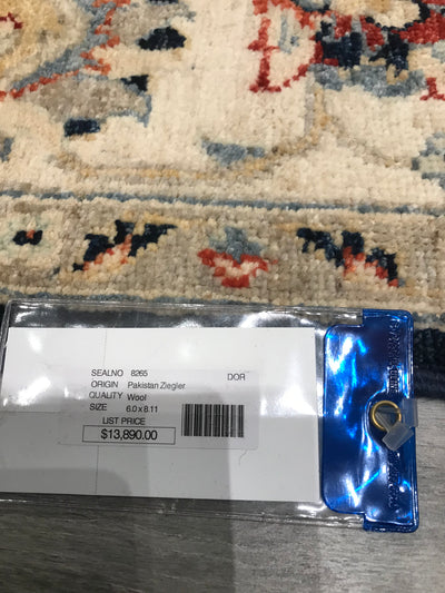 Pakistan Ziegler Hand Knotted  Wool 6x9