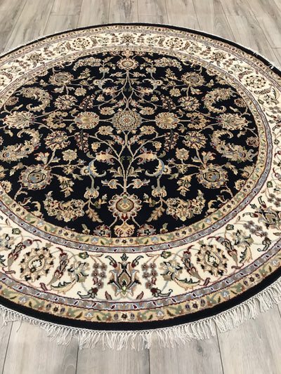 India Nain Hand Knotted Wool & Silk 6x6