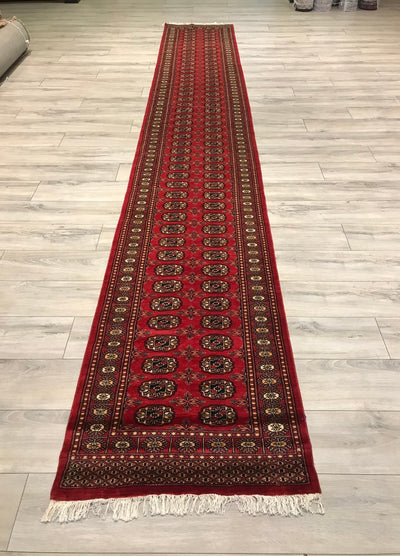 Pakistan Bokhara Hand Knotted Wool 3x16