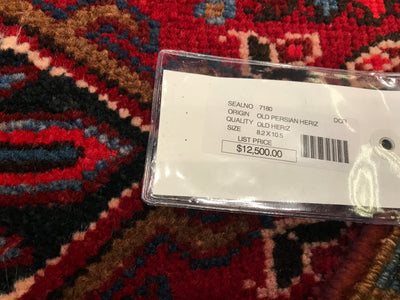 Persian Antique Heriz Hand Knotted Wool 8x10