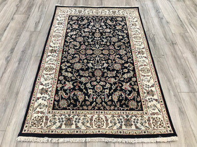 India Nain Hand Knotted Wool & silk 4x6