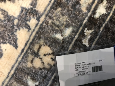 Pakistan Ziegler Hand Knotted Wool 9x12