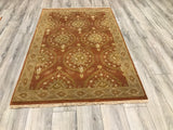 India Ottoman Hand knotted Wool 4x6