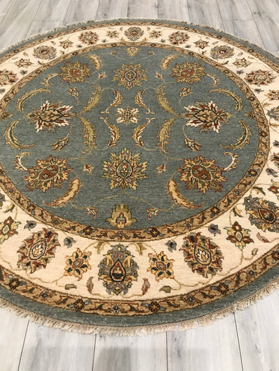 India Ziegler Hand Knotted Wool 6x6