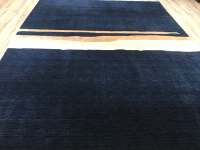 India Modern Hand Loom Wool 9x12