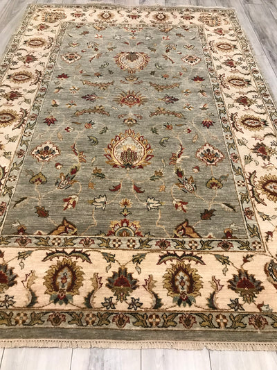 India Ziegler Hand Knotted Wool 5x8