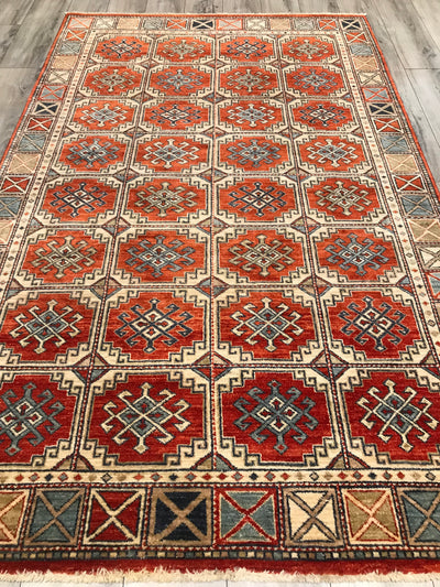 Pakistan Kazak Shirwan Hand Knotted Wool 5x7