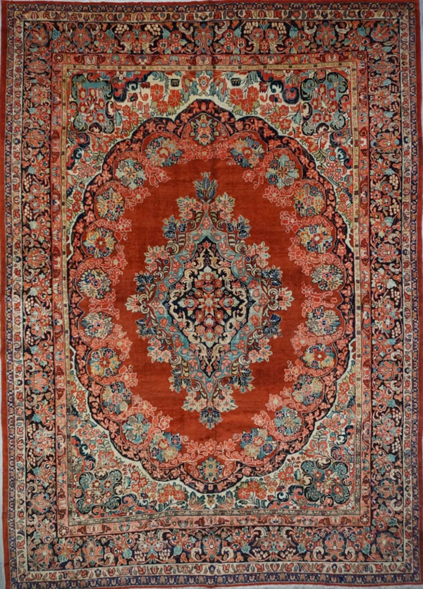 Persian old Mahal Hand knotted Wool 10x14