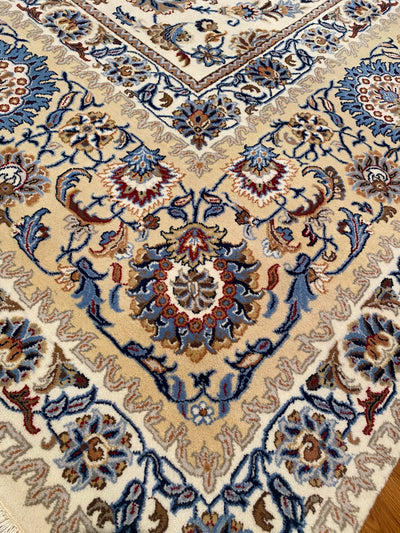 India Kashan Hand Knotted Wool & Silk 10x14