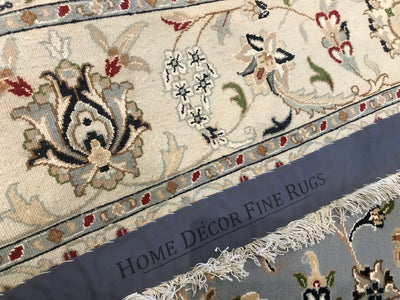 India Nain Hand Knotted Wool & Silk 8x10