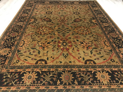 India Kashan Hand Knotted Wool 9X12