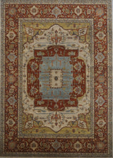 India Fine Heriz Hand Knotted Wool 9x12